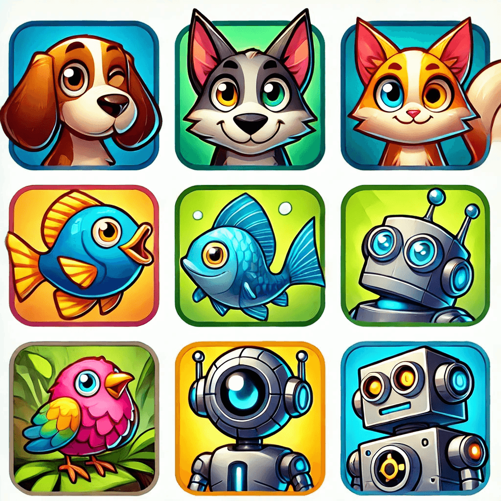 Character artwork from Kivi Board Game
